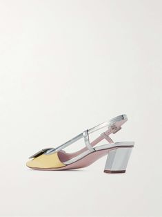 Build Wardrobe, Roger Vivier Shoes, Blue Pumps, Pink Pumps, White Pumps, Roger Vivier, The Square, Patent Leather Pumps, Leather Buckle