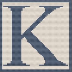 the letter k cross stitch pattern