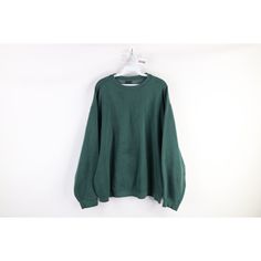 Vintage 90s Streetwear Mens XL Faded Blank Crewneck Sweatshirt Hunter Green Mens Sweater Dark spots front top and middle. Holes both cuffs, back inner collar. Color faded Mens size XLarge Measurements are: 24.5 inches underarm to underarm 27 inches top to bottom Green 80% Cotton 20% Polyester US Shipping is Free Canada is $15 and International is $24 Check out my other items in my store! S596 Green Washed Cotton Sweatshirt, Green Washed Long Sleeve Sweatshirt, Green Washed Vintage Top, Oversized Vintage Sweatshirt, Vintage Green Tops With Ribbed Cuffs, Vintage Washed Tops For Winter, Green Streetwear, 90 Streetwear, Blank Sweatshirts