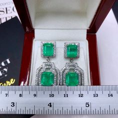 "IN STOCK, READY FOR SHIPPING! ENJOY OUR WORRY-FREE SERVICE AND THE DAZZLING, GENUINE JEWELRY WE DESIGN AND HANDCRAFT WITH LOVE❤️ ONE OF A KIND HANDCRAFTED EARRINGS! READY FOR SHIPPING! GIFT WRAP AVAILABLE! FREE UPS EXPRESS! \"You will get the best emeralds from one of the most experienced emeralds wholesalers in the world -- So Perfect Jewelry\" ONE OF A KIND HANDCRAFTED EARRINGS. BEYOND PRECIOUS! STUNNING, Art Deco, 11.46TCW, Certified COLOMBIAN Emerald earrings. UNIQUE DESIGN! ONE OF A KIND! Luxury Gia Certified Dangle Diamond Earrings, Luxury Emerald Earrings For Wedding, Luxury Gemstone Bridal Earrings For Formal Occasion, Luxury Hand Set Chandelier Earrings For Formal Occasions, Luxury Emerald Wedding Earrings, Luxury Platinum Gemstone Earrings, Luxury Emerald Diamond Earrings For Wedding, Luxury Gemstone Chandelier Earrings For Formal Occasions, Luxury Formal Chandelier Earrings With Prong Setting