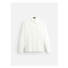 Relaxed fit cotton shirt. Lapel collar and long sleeves with buttoned cuffs. Chest patch pocket. Front button closure. Trench Coat Dress, Cardigan Sweater Vest, Shirt Blouses Tops, Blazer Vest, Tshirt Skirt, T Shirt Vest, Shirt Skirt, Hoodie Top, Blouse And Skirt