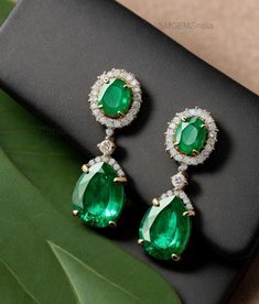 Oval And Pear Shape Natural Zambian Emerald And Diamond Dangle Drop Earrings / 18K Gold Women Gift May Birthstone Earrings  best anniversary present for woman and girls surprised your woman with this beautiful natural emerald and diamond dangle earrings ----------------------------------------------------------------------- item description  -  stone - natural emerald shape - oval / pear style dangle teardrop earrings weight - 2 carats oval and 6 carats pear size - 5 *7 mm oval / 7 x 10 mm pear Luxury Oval Green Jewelry, Classic Emerald Pear-shaped Earrings, Classic Pear-shaped Emerald Earrings, Emerald Pear-shaped Fine Jewelry Earrings, Green Pear-shaped Earrings For Formal Events, Formal Pear-shaped Emerald Earrings, Formal Bridal Gemstone Drop Earrings, Formal Bridal Drop Earrings With Gemstones, Pear-shaped Emerald Earrings For Anniversary