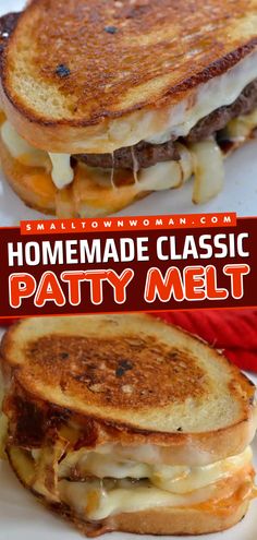 A family-friendly dinner featuring ground beef patties! This sandwich idea is also an easy meal for lunch. Grilled with caramelized onions, cheese, and thousand island dressing, this classic patty melt recipe is the BEST. Nothing beats homemade! Easy Patty Melt Recipe Ground Beef, Classic Patty Melt Recipe, Sourdough Patty Melt, Patty Melt Recipe Ground Beef, Burger Ideas For Dinner, Beef Melt Sandwich, Hamburger Sandwich Recipes, Burger Patty Meal Ideas, Sausage Patty Recipes