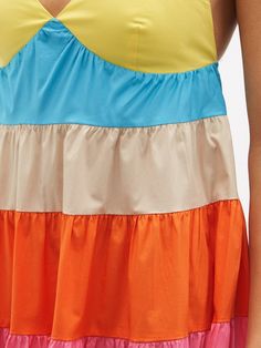 Happy Dress Multicolor Sundress Midi Dress For Casual Wear, Multicolor Ruffled Dresses For Casual Occasions, Multicolor Ruffled Mini Dress, Chic Multicolor Cotton Maxi Dress, Chic Multicolor Sundress For Casual Days, Chic Orange Cotton Dress, Multicolor Cotton Dress For Day Out, Multicolor Long Ruffled Dress, Chic Multicolor Cotton Sundress