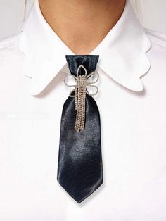 The price is for a tie only, others are not included. Luxury Bow Tie Back Ties For Business, Elegant Silver Suit And Tie Accessories For Party, Elegant Adjustable Ties For Parties, Elegant Party Ties With Decorative Bow, Elegant Party Bow Tie, Francis Core, Old Neck Ties, Women Neck Tie, Diy Necktie Projects