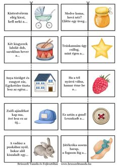 a printable game with words and pictures for children to play in the house or at home