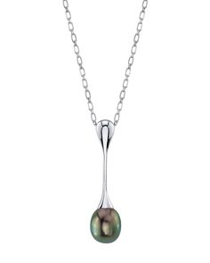 This 9mm Tahitian South Sea pearl teardrop-shape pendant is made of high quality sterling silver and exhibits a gorgeous AAA quality pearl with 'Very High' luster (please see our pearl grading section for more information). All Tahitian South Sea pearls are imported directly from the lagoons of Tahiti, where only the highest quality pearls are produced and harvested. The pearl pendant includes a 17 inch sterling silver chain and comes in a beautiful jewelry gift box. White Gold Drop Pearl Necklace, White Gold Pearl Necklace With Teardrop Pendant, White Gold Teardrop Pearl Necklace, Teardrop Pearl Pendant Necklace, Formal Drop Necklace With Pearl Pendant, Formal Pear-shaped Drop Necklace With Pearl Pendant, Sterling Silver Teardrop Pearl Necklace, Tahitian Pearl Pendant, Sea Pearl