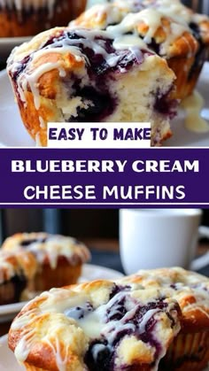 BLUEBERRY CREAM CHEESE MUFFINS Blueberry Muffin With Cream Cheese, Blueberry Easy Recipes, Easy Blueberry Cream Cheese Muffins, Blueberry Cream Muffins, Best Ever Blueberry Muffins, Blueberry Muffins Sallys Baking, Blueberry Cream Cheese Crepes, Cottage Cheese Blueberry Roll Muffins, Blueberry Muffin Mix Add Ins