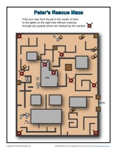 the floor plan for peter's rescue maze