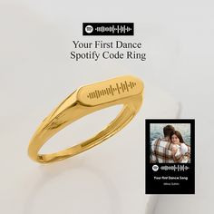 Experience awesomeness! Introducing 14K Solid Gold Custom Spotify Code Ring, Music Ring, Spotify Code Gift, Custom Engraved Ring, Personalized Ring, Birthday Gift, available now at an amazing price of $231.18
#CustomRing #SpotifyCodeGift #PendantSpotifyCode #PersonalizedRing #GoldSignetRing #SpotifyCodeRing #GiftForBestfriend #SpotifyRing #EngravedRing #SpotifyCode Music Ring, Spotify Codes, Music Rings, Gifts Forbest Friend, Spotify Code, Song Mino, Memorial Ring, First Dance Songs