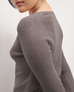 The Ultrafine Merino Ribbed Cardigan Heather Cocoa – Everlane Fitted Soft Knit V-neck Sweater For Fall, Merino Wool V-neck Sweater For Layering, Fitted V-neck Sweater With Ribbed Cuffs For Winter, Spring Cashmere V-neck Sweater With Long Sleeves, Spring Cashmere V-neck Long Sleeve Sweater, Fitted Ribbed V-neck Sweater For Winter, Fitted Ribbed V-neck Winter Sweater, Fitted Cashmere V-neck Sweater In Fine Knit, Fitted Cashmere V-neck Cardigan