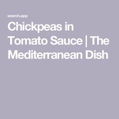 chickpeas in tomato sauce / the mediterranean dish by sarchapp, tom