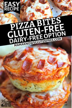 Gluten-free pizza bites topped with pepperoni. Gluten Free Pizza Bites, Mama Knows Gluten Free, Dairy Free Appetizers, Dairy Free Pizza, Gluten Free Appetizers, Gluten Free Lunch, Pizza Recipes Easy, Pizza Bites, Gluten Free Recipes For Dinner