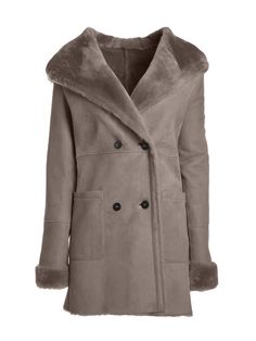 Sophistication and extraordinary warmth, our Emma Italian Merino Shearling Sheepskin Coat will keep you cozy throughout your day. It is crafted with soft Merino sheepskin, this shearling jacket is so warm thanks to the shearling trim at the shawl collar with hood. Elegant Sheepskin Fur Coat With Faux Fur Trim, Elegant Shearling Outerwear In Mink Color, Elegant Mink Shearling Outerwear, Elegant Shearling Fur Coat For Cold Weather, Elegant Mink Shearling Fur Coat, Elegant Mink Colored Shearling Outerwear, Sheepskin Long Fur Coat For Cold Weather, Sheepskin Long Coat For Cold Weather, Chic Shearling Fur Coat For Cold Weather