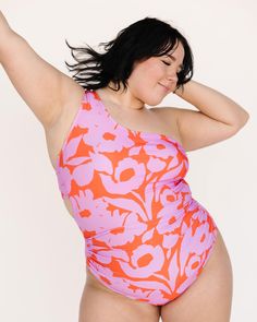 Our all-new Cascade One Piece is the "sisterhood of traveling pants" in a swimsuit. The popular one-shoulder style with side ruching and a wide strap offers a flattering fit for every body type, especially long torsos. FITTrue to sizeSize down if between sizesSnug when dryHigh coverageMedium supportMaternity friendly (size up one size)FEATURESBuilt-in bra with removable soft cupsFully lined with buttery soft liningSilicone grip strip just inside the bust line on the side without the strapFlatter The Sisterhood, Long Torso, Wide Straps, Body Types, One Piece, Bra, Pants, Trousers