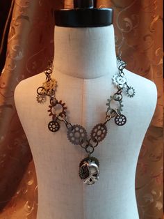 Steampunk inspired Gearhead necklace and earing set. Fits most necks with adjustable clasp and chain. Necklace And Earing, Steam Punk Jewelry, Punk Jewelry, Gear Head, Anime Scenery Wallpaper, Steam Punk, Steel Jewelry, Scenery Wallpaper, Anime Scenery