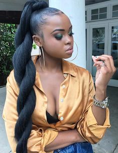 Stylish Ponytail, High Ponytail Hairstyles, Easy Hairstyles For Medium Hair, Braided Ponytail Hairstyles, Hair Ponytail Styles