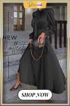 Women's Sheath Dress Maxi Long Dress Long Sleeve Ruched Bow Summer Hot Casual Black Red Yellow S M L Xl Black Dresses Long Dress Long Sleeve, Maxi Long Dress, Womens Sheath Dress, Summer Hot, Necklines For Dresses, Daily Dress, Casual Black, Dress Maxi, Dress Long Sleeve