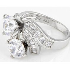 Size 7. New With Tags (No Box). Bella Luce Dillenium Cut White Diamond Simulant 5.55ctw Round And Tapered Baguette, Rhodium Over Sterling Silver Ring. Measures Approximately 9/16"L X 1/16"W And Is Not Sizeable. Diamond Equivalent Weight Is 3.36ctw. Jtv Jewelry, Diamond Simulant, Womens Jewelry Rings, White Diamond, Sterling Silver Ring, Silver Ring, Sterling Silver Rings, Cubic Zirconia, Silver Rings