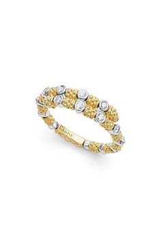 Bezel-set round diamonds lend icy sparkle to this 18-karat gold wrap ring covered in superfine signature Caviar beading. Total diamond weight: 0.11ct. Clarity: G-H Color: SI 18k gold/diamond Imported >Diamond Guide Diamond Wrap Ring, Gold Wrap Ring, Coil Ring, Gold Wrap, Diamond Guide, Wrap Ring, Wrap Rings, Womens Jewelry Rings, Yellow White