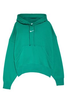 Supersoft fleece means all-day comfort in a dropped-shoulder hoodie perfect for relaxing at home or heading to the gym. 25 1/2" length (size Medium) Drawstring hood 80% cotton, 20% polyester Machine wash, tumble dry Imported Bright Pink Nike Hoodie, Retro Hoodies Nike, Trending Hoodies Nordstrom, Nike Club Fleece Sweatshirt, Sage Green Sweatshirt Nike, Nike Te H Fleece, Blue Nike Hoodie Woman, Pull Nike Violet Pastel, Women Nike Hoodies