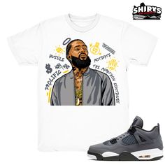 "Air Jordan 4 shirts to match the Retro Jordan 4 Cool Grey 2019 sneaker release. \"Forever Fly\" - Shirt Design by Shirts4Sneakers. * Please note that the sneaker DOES NOT come with the t-shirt. [The sneaker is only intended to show the sneaker match] * Please allow 4-5 business days for handling time. * 6.0oz - 100% Pre Shrunk Cotton - Gildan Tee * All shirts are made to order with high-quality direct to garment print. * For sizing please refer to our sizing chart. POSITIVE Feedback is importan Jordan 13 Flint, Jordan 4 Cool Grey, Air Jordan 1 Unc, Jordan 1 Unc, Jordan 11 Cool Grey, Sneaker Match Tees, White Tee Shirts, Retro 1, Sneaker Release