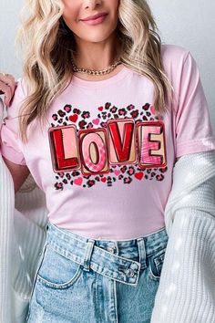 LOVE,VALENTINE UNISEX SHORT SLEEVE,GRAPHIC TEE,GRAPHIC TSHIRTS,TSHIRTS,TEES100%COTTON,HEATHER(52%COTTON,48%POLY),ATH.HEATHER,BLACK HEATHER(90%COTTON,10%POLY)NICARAGUA Style: casual Fit: oversized Neck Line: round neck Sleeve: short sleeve Lining: no Made In: NicaraguaSize Measurement (inch): S: 36.0 (Bust), 18.0 (Waist), 18.0 (Hips), 28.0 (Length) M: 40.0 (Bust), 20.0 (Waist), 20.0 (Hips), 29.0 (Length) L: 44.0 (Bust), 22.0 (Waist), 22.0 (Hips), 30.0 (Length) XL: 48.0 (Bust), 24.0 (Waist), 24.0 Trendy Valentine's Day T-shirt With Letter Print, Pink Slogan Shirt For Spring, Trendy Valentine's Day Graphic Print Tops, Valentine's Day Trendy Graphic Print Tops, Trendy Graphic Print Tops For Valentine's Day, Casual Valentine's Day Tops With Letter Print, Trendy Crew Neck Top For Valentine's Day, Spring Pink Slogan Shirt, Casual Valentine's Day Top With Text Print