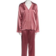 Full Length Silk Pajama Set With Mesh Detailing. Top Is A Size Xs And Bottoms Are Closer To A S/M. Pure Silk! Silk Pajama, Silk Pajama Set, Silk Pajamas, Pure Silk, Women's Intimates, Pajama Set, Full Length, Pajamas, Mesh