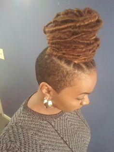 Tapered Sides With Braids, Shaved Loc Styles For Women, Micro Locs With Shaved Sides, Locs Hairstyles With Shaved Sides, Twa Braids, Mohawk Dreadlocks, Undercut Natural Hair, Tapered Hairstyles, Braids 2023