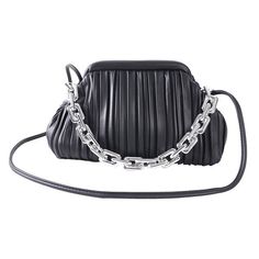 - Cloud- shaped clutch purse- Chain pouch bag- Chain link strap - Chunky chain strap - Silver chain - Trendy shoulder bag- Suitable for all occasions - Minimalist bag- Button closure- One sizeStyle: Casual, formal Material Composition: - Pu leather Dimensions (inch):Os: (Length), 11.5 (Width), 7.0 (Height) Luxury Clutch, Minimalist Bag, Trendy Shoulder Bag, Oversized Tote Bag, Beaded Clutch, Clutch Pouch, Crossbody Clutch, Best Bags, Woven Bag