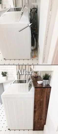 before and after pictures of a small bathroom remodel