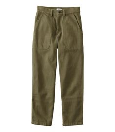 With vintage utility style, these softly textured barrel pants offer the easiest, most amazing fit and incredible comfort. Relaxed through hip and thigh. High-Rise (Classic Fit): Sits at waist. Tapered-leg. Inseams: Regular 28", Medium Tall 30". Garment dyed for one-of-a-kind wash and depth of color. Due to the nature of the garment-dyeing process, slight variations in color may occur. In a blend of 97. 5% cotton, 2% polyester and . 5% spandex. Machine wash and dry. Craftsman-inspired style with Barrel Pants, Utility Style, Dyeing Process, Pants Jeans, Cotton Pants, Ll Bean, L L Bean, Thigh High, Tapered Legs