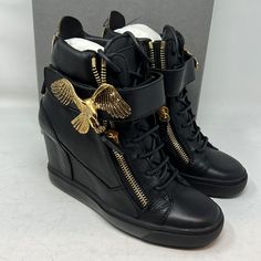 Authentic And New. Original Box And Dust Bag Included Shoes Sneakers Jordans Women, Jordan High Heels, Camo Sneakers, Zanotti Sneakers, Giuseppe Zanotti Sneakers, Sneakers Jordans, Shoes Sneakers Jordans, Jordans Women, Gold Sneakers