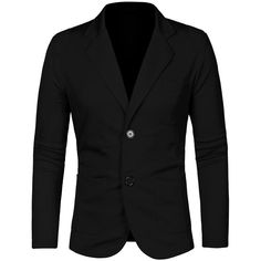 The classic blazer is designed with a notch lapel and single-breasted buttons. Tailored for a slim fit, this piece has been left unlined to enhance its casual feel. The two front pockets increase the practicality of the suit jacket and can hold your small items. Wear it with the modern tailoring pants on the weekend to complete your look. Slim Fit Notch Lapel Blazer With Buttons, Slim Fit Blazer With Notch Lapel And Buttons, Slim Fit Blazer With Suit Collar And Button Closure, Semi-formal Slim Fit Blazer, Formal Solid Single Button Blazer, Solid Color Slim Fit Blazer For Semi-formal Occasions, Slim Fit Single Breasted Blazer For Business Casual, Solid Slim Fit Blazer For Semi-formal Occasions, Single Breasted Slim Fit Blazer For Business Casual