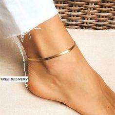 Anklet Cleopatra - waterproof jewelry, stainless steel 316L, woman summer sea sand gold plated snake chain Material - stainless steel 316L with 18K IP gold plated Size - 25cm Among the wide variety of jewelry materials, there is a special material that is 316l stainless steel, which has a bright surface and can be processed into jewelry instead of gold and silver, The price is much cheaper than gold and silver, and it has strong corrosion resistance, It is very suitable for making jewelry that i Summer Metal Jewelry, Adjustable Metal Anklets For Summer, Minimalist Metal Bracelets For Summer, Summer Metal Bracelets For Gifts, Summer Metal Bracelets As A Gift, Summer Metal Bracelets As Gifts, Summer Metal Bracelet For Gift, Summer Minimalist Metal Bracelets, Summer Gift Metal Bracelets