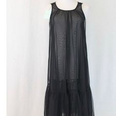 Never Worn, No Tags, Size Small (2-4), No Flaws, Pullover Style Black Sleeveless Sheer Maxi Dress, Black Sheer Sleeveless Maxi Dress, Sleeveless Black Sheer Maxi Dress, Black Sleeveless Mesh Dress For Spring, Black Sleeveless Mesh Dress For Summer, Sleeveless Black Mesh Dress For Summer, Sleeveless Black Mesh Summer Dress, Black Knee-length Mesh Dress For Summer, Black Mesh Beach Dress For Spring