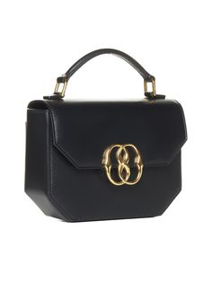 Shoulder Bag from BallyComposition: ->calf Leather, 100% | Bally Women's Shoulder Bag in Black/Gold Vibrato | FW23/24 Bally Bag, Bags Aesthetic, Logo Stamp, Shoulder Bag Women, Calf Leather, Bags Women, Burberry, Shoulder Strap, Gold Tones