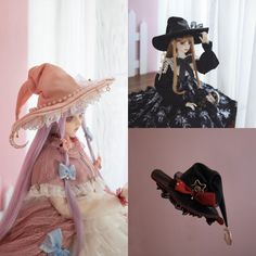 10 Colors BJD SD msd mdd Witch/Wizard Hat, Halloween Gothic magic witch hat PU Material for #6-#10. 🌸Note: Doll Hat only; dolls and doll clothes are not included. 🌸Processing Time: Orders typically ship within 1-3 weeks. 🌸Shipping Time: Normally, delivery takes 7-15 days, though exceptions may occur, especially given the current situation. 🌸Color Disclaimer: Due to lighting conditions, the actual color of the product may differ. 🌸Fabric Variation: In the event that fabric runs out, an alter Harajuku Style Halloween Cosplay Hat, Harajuku Style Black Costume Hat For Halloween, Harajuku Hats For Halloween Cosplay, Black Harajuku Style Costume Hat For Halloween, Black Harajuku Style Halloween Costume Hats, Harajuku Style Hat For Halloween Cosplay, Gothic Brimmed Mini Hat For Cosplay, Halloween Cosplay Mini Cap Hats, Halloween Cosplay Mini Cap