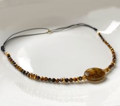 Tiger Eye Necklace Beaded Gemstone Choker Adjustable Necklace Sterling Silver Choker, Crystal Choker Necklace, Gift for Her - Etsy Adjustable Natural Stone Choker Necklace, Adjustable Gemstone Choker Necklace, Dainty Adjustable Beaded Gemstone Necklaces, Adjustable Gold Gemstone Choker, Adjustable Gold Choker With Gemstone, Dainty Adjustable Crystal Necklaces With Natural Stones, Adjustable Round Dainty Choker, Adjustable Natural Stones Round Beads Choker, Adjustable Gemstone Beaded Necklaces As Gift