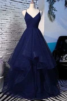 Product :gh866Fabric：tulleSleeves：sleevelessColor：As Picture,Custom colorBack Details: as picture shown Navy Blue Evening Dress, Sparkly Ball Gown, Navy Blue Formal Dress, Navy Blue Prom Dress, Blue Formal Dress, Navy Blue Prom Dresses, Stunning Prom Dresses, Blue Dress Formal