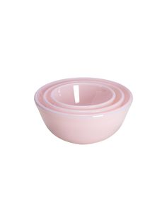 Mosser Glass Pink 3 Piece Mixing Bowl Set Weston Table Pink Mixing Bowl, Cute Plates Set, Pink Kitchenware, College Dorm Room Inspiration, Pink Dishes, Trendy Interior Design, Flint Glass, Mixing Bowl Set, Japanese Interiors