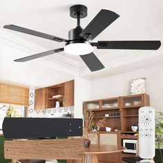 a ceiling fan in the middle of a room