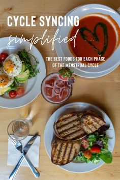 Eating for each phase of my menstrual cycle has drastically increased my overall health and well-being! Women’s bodies fluctuate between four hormonal cycles. These hormonal fluctuations influence a range of physiological processes throughout the body, including energy availability. Choosing to eat different foods throughout each stage of our cycle helps to support our bodies through these changes. Here are the best foods for each phase of your menstrual cycle.  cycle syncing | cycle syncing diet | cycle syncing food Foods To Balance Hormones Menstrual Cycle, Foods To Eat During Your Cycle, Cycle Syncing Diet And Exercise, Cycle Syncing Menstrual Phase Food, Eating For Your Cycle, Foods To Eat During Luteal Phase