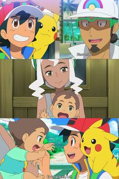 pokemon and pikachu faces in different expressions