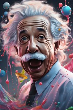 Surrealism goofy Albert Einstein sticking out his tongue splash art pourart liquid flow Albert Einstein Wallpaper, Albert Einstein Art, Scientist Cartoon, Albert Einstein Photo, Buddha Canvas Art, Sports Design Ideas, Buddha Canvas, Cartoon Character Tattoos