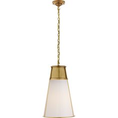 This 1 light Pendant from the Thomas O'Brien Robinson collection by Visual Comfort Signature Collection (Formerly Visual Comfort)  will enhance your home with a perfect mix of form and function. The features include a Hand-Rubbed Antique Brass finish applied by experts.   Product Features Include: Brand: Visual Comfort Signature Collection  Collection: Thomas O'Brien Robinson  SKU: TOB5753HAB-WG  UPC: 756808946551  Category: Pendant  Finish: Hand-Rubbed Antique Brass  Glass: White  Shade: White Thomas O'brien, Brass Hand, Modern Ceiling Light, Small Pendant, New Classic, Color Crystal, Visual Comfort, One Light, Indoor Lighting