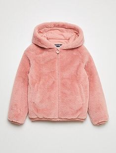 Blouson à capuche en fourrure - Kiabi - rose - Fille - Taille 10A - Cette pièce déclenche un véritable coup de cœur chez les petits comme chez les grands.   - Blouson à capuche en fourrure  - Ouverture zippée  - Doublé  - Finitions bords-côtes  - 2 poches passepoilées devant Teddy Bear Clothes, Bear Outfits, Cute Outfits, Teddy Bear, Pink, Clothes