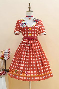 Retro Cafe, Punk Dress, Print Embroidery, Cute Nike Shoes, Cute Nikes, Cute Costumes, Sweet Lolita, Lolita Dress, Gothic Lolita