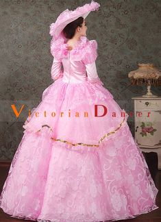 Viintage Pink Lace Southern Belle Tea Party Dress for Women   Condition: Brand New  Color: amp;nbsp; As Picture  Material: Satins And Lace  Silhouette: Ball Gown  Sleeve Length: Full Sleeve  Dresses Length:Floor-Length  Neckline:O-Neck  Decoration: Lace  Style: Vintage  Includes: Dress + Hat    amp;nbsp;    amp;nbsp; Tea Party Dresses For Women, Full Sleeve Dresses, Marie Antoinette Dress, Masquerade Party Dresses, Marie Antoinette Dresses, Gothic Victorian Dresses, Dress Medieval, Full Sleeves Dress, Antoinette Dress