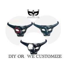 Animal Bull horn mask is perfect for making your own unique masquerade ball mask for New Year, birthday parties, Halloween, costume party, masquerade dance or masquerade ball parties!  Masks to wear or for decoration! It can be you or your child's unique wall decoration that is sure to be a conversation piece!  Thank you for supporting small businesses and hope our products bring you and loved ones some joy and humor in these trying times.    I N C L U D E D Masks come with one sided satin ribbo Bull Mask, Masquerade Dance, Halloween Maske, Elegant Face Mask, Rodeo Bull, Masquerade Ball Party, Blank Mask, Masquerade Ball Mask, Masque Halloween